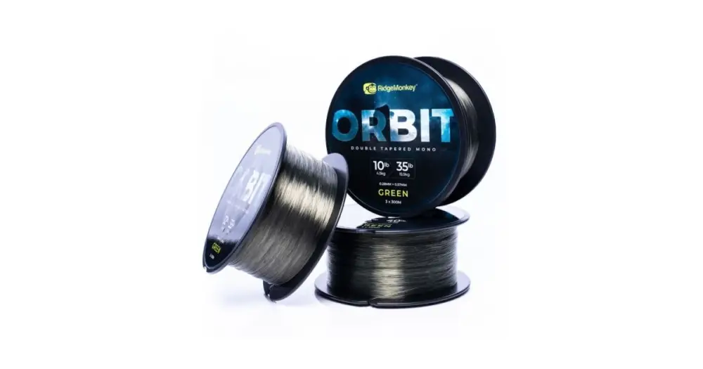 RidgeMonkey Vlasec Orbit Double Tapered Mono Oboustranně Ujímaný Vlasec Zelená 3x300 m - P-Průměr 0,33 mm / Nosnost 6,8 kg Levný