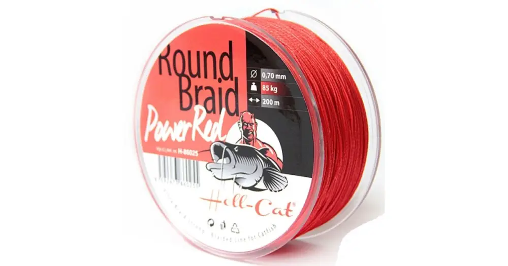 Výhodná Nabídka Hell-Cat Splétaná Šňůra Round Braid Power Red 1000 m-Průměr 0,50 mm / Nosnost 57,5 kg