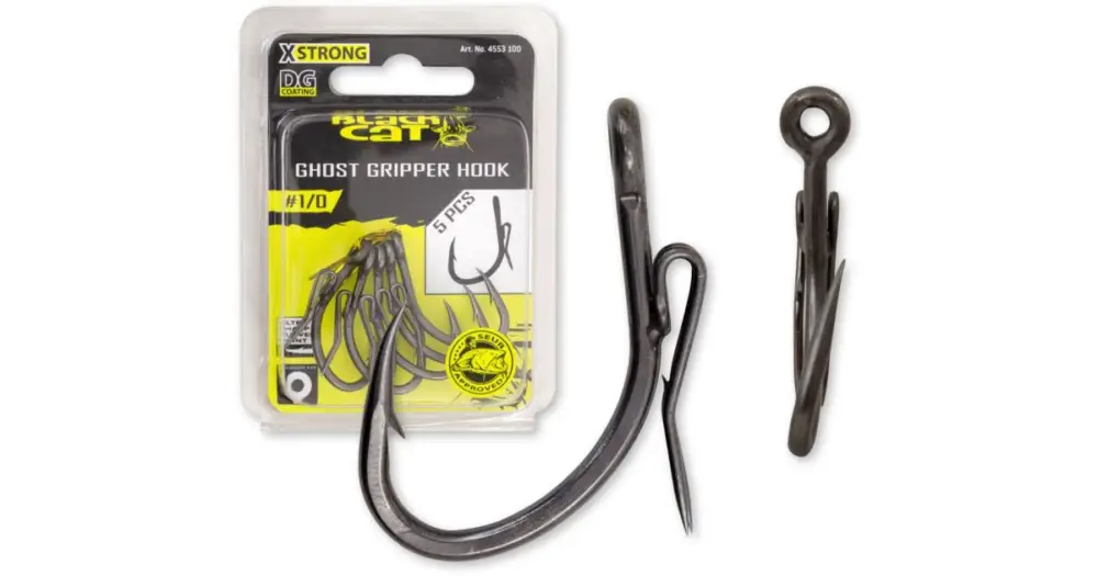 Horká Nabídka Black Cat Háček Ghost Gripper DG Coating 5 ks-Velikost 1/0