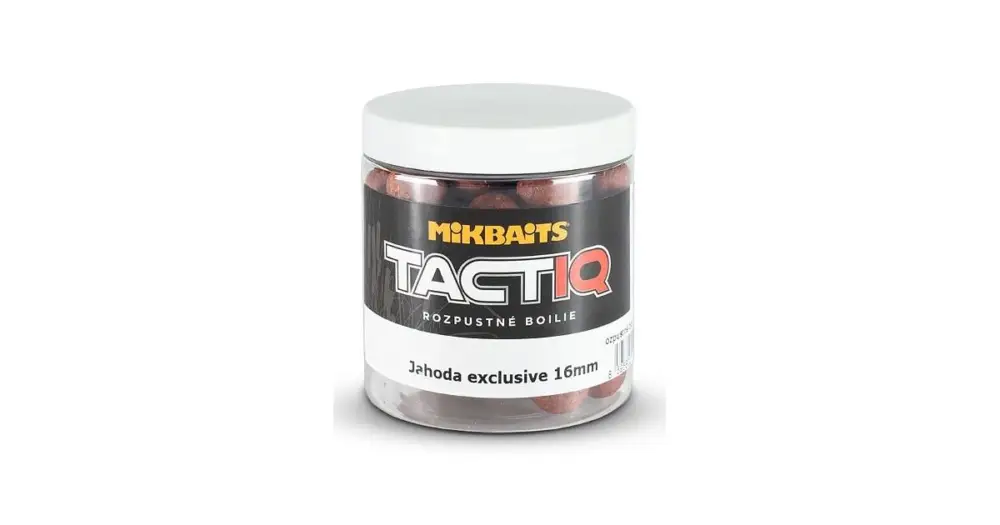 Levný Mikbaits Rozpustné Boilies Tactiq Jahoda Exclusive 250 ml - 16 mm