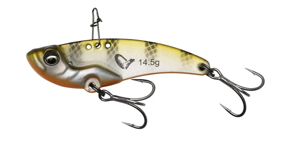 Savage Gear Wobler Vib Blade Olive Stripes - 5,5 cm - 14,5 g-Délka - 5,5 cm - Hmotnost - 14,5 g Levný