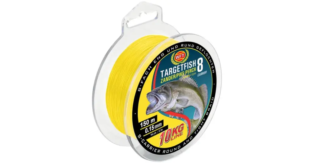 Nejlepší Volba WFT Splétaná Šňůra Targetfish 8 Žlutá 150 m - 0,15 mm - 10 kg