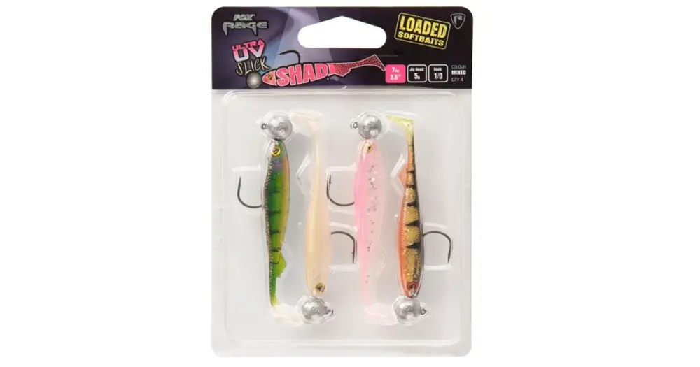 Fox Rage Gumová Nástraha UV Slick Shad Loaded - 7 cm 5 g Akce