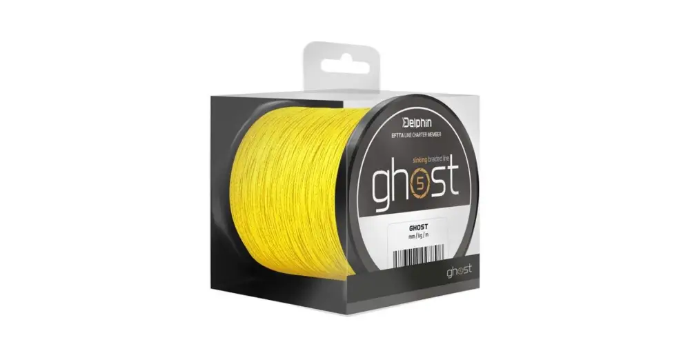 Nízká Cena Delphin Splétaná Šňůra Ghost 4+1 Žlutá - 0,18 mm - 20 lb - 200 m