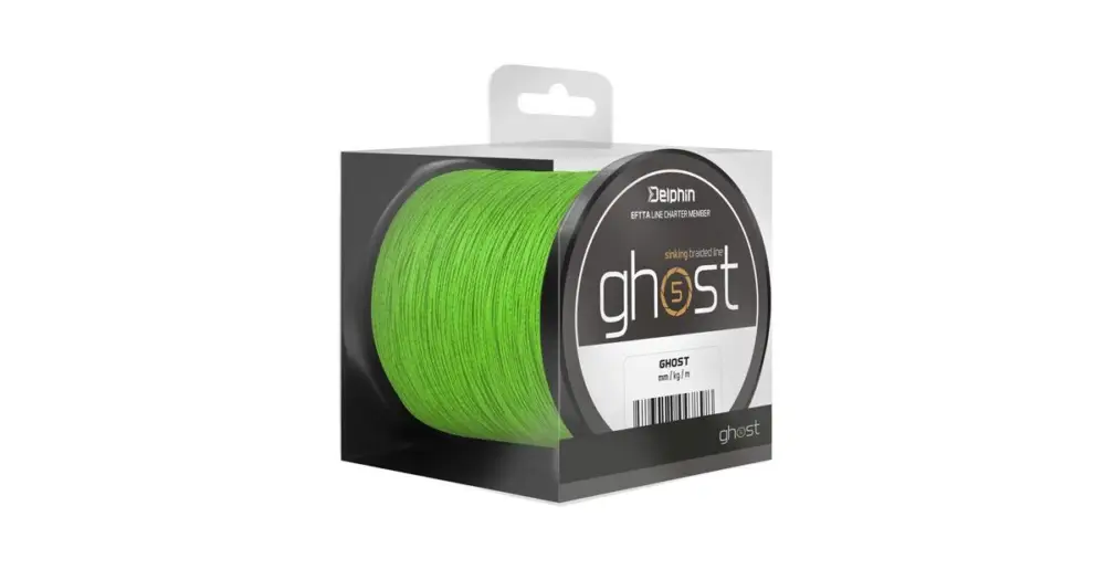 Finální Výprodej Delphin Splétaná Šňůra Ghost 4+1 Zelená - 0,33 mm - 40 lb - 600 m