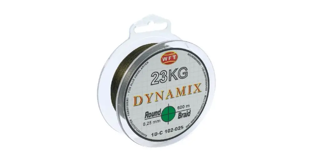 Rychlé Dodání WFT Splétaná Šňůra Round Dynamix KG Zelená 300 m - 0,35 mm 32 kg