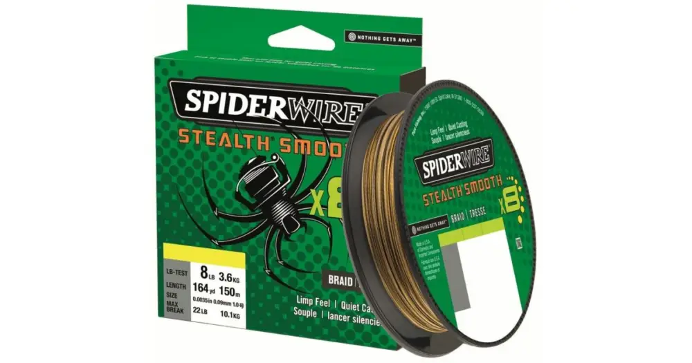 Spiderwire Splétaná Šňůra Stealth Smooth 8 Camo 150 m - 0,13 mm 12,7 kg Nová Kolekce