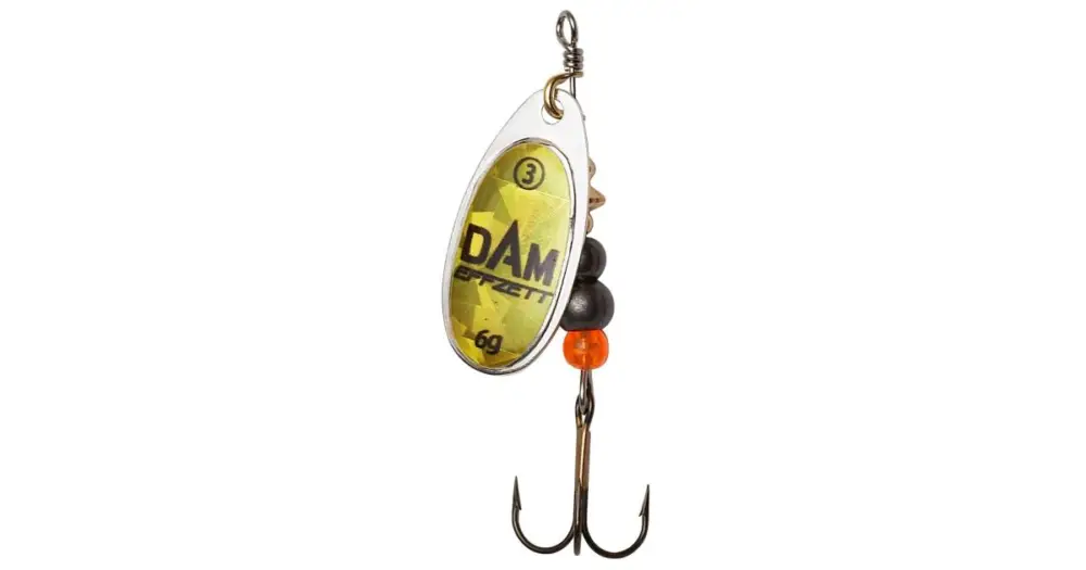Dam Třpytka Effzett Fluo Spinner Gold Prisma - Velikost 3 Hmotnost 6 g Zlevněný
