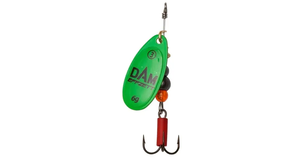 Dam Třpytka Effzett Fluo Spinner Green - Velikost 6 Hmotnost 20 g Nakupujte Hned