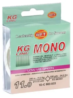 WFT Vlasec KG Mono Green 300 m - 0,16 mm 3,1 kg Víkendová Akce