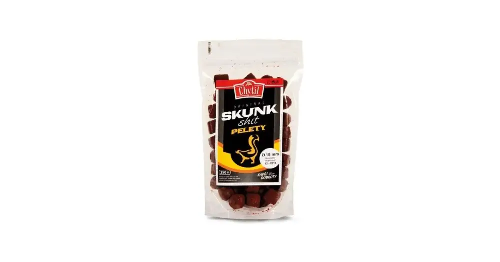 Nejprodávanější Chytil Chytací Pelety S Dírkou 250 g - Příchuť Skunk - Průměr 20 mm