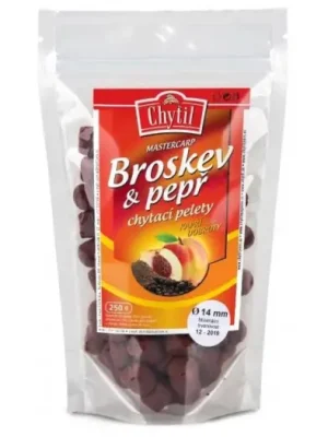 Akční Nabídka Chytil Chytací Pelety S Dírkou 250 g - Příchuť Broskev/Pepř - Průměr 14 mm