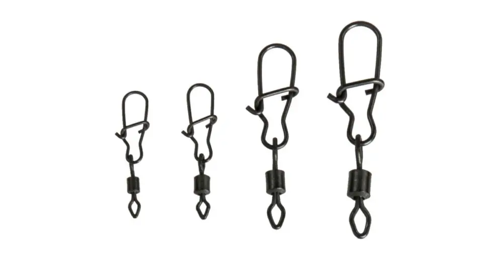 Značkový Dam Karabinka S Obratlíkem Effzett D-Lock Snaps Swivel 10 ks - XS 12 kg
