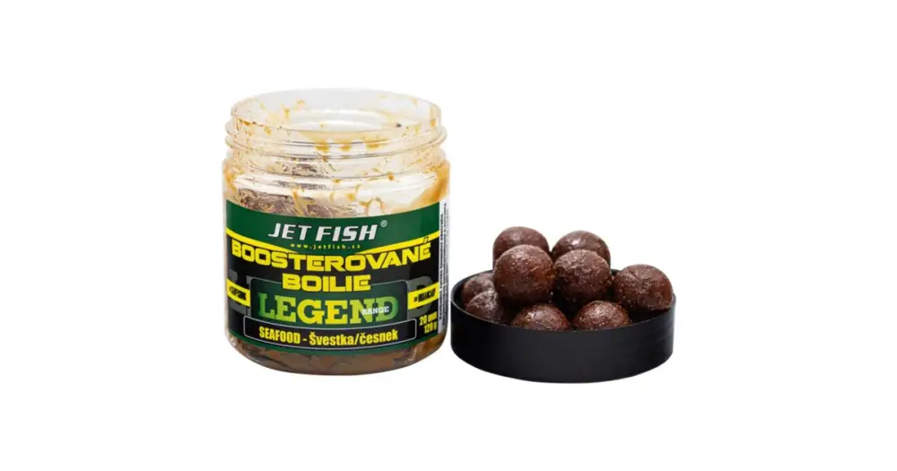 Jet Fish Boosterované Boilie Legend Range 250 ml 24 mm - Seafood Švestka Česnek Odeslání Ihned