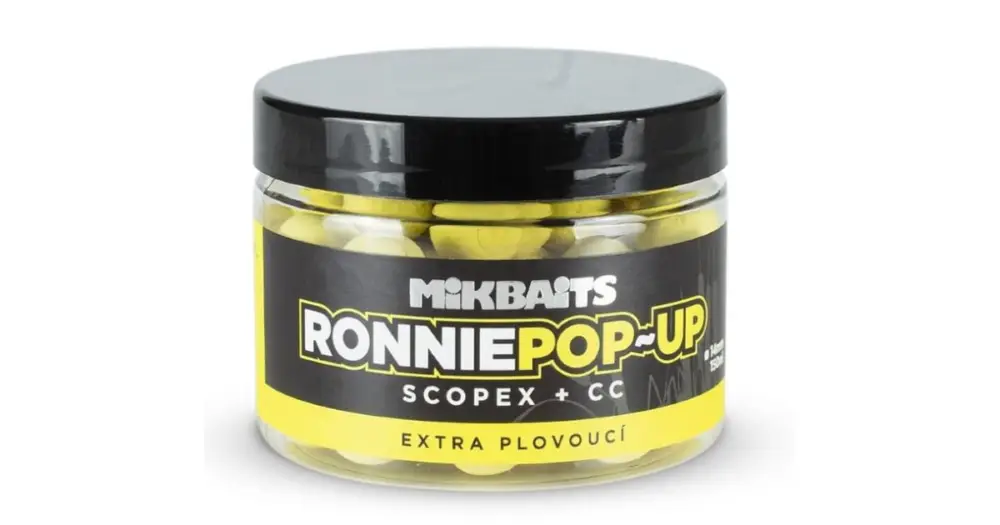 Mikbaits Plovoucí Boilie Ronnie Scopex + CC 150 ml - 14 mm Tovární Cena