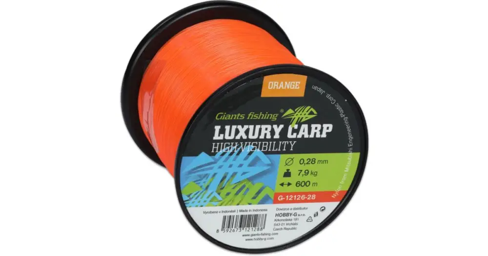 Giants Fishing Vlasec Luxury Carp High Visibility Orange - Průměr 0,28 mm / Nosnost 7,9 kg / Návin 1600 m Cenový Hit