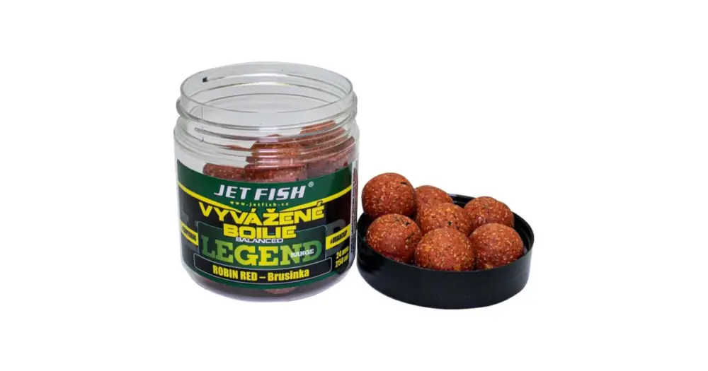 Jet Fish Vyvážené Boilie Legend Range Robin Red Brusinka 250 ml - 24 mm Koupit Online