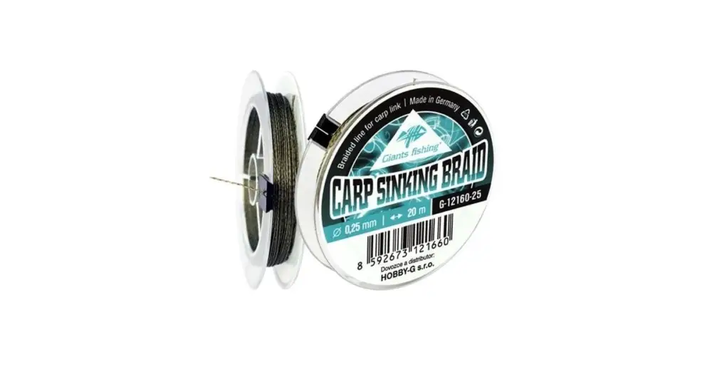 Giants Fishing Návazcová Šňůra Carp Sinking Braid 20 m - 0,12 mm 6,3 kg Časově Omezené