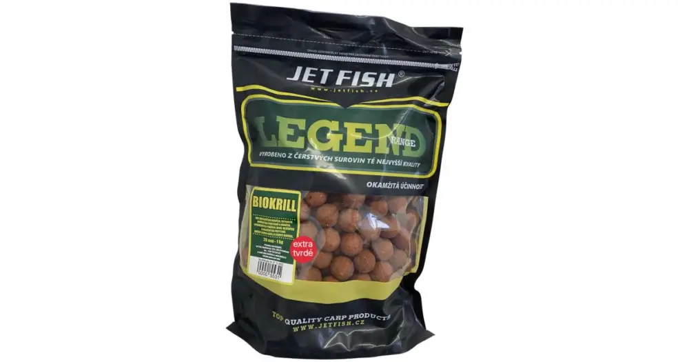 Jet Fish Extra Tvrdé Boilie Legend Range Biokrill 250 g Omezená Nabídka