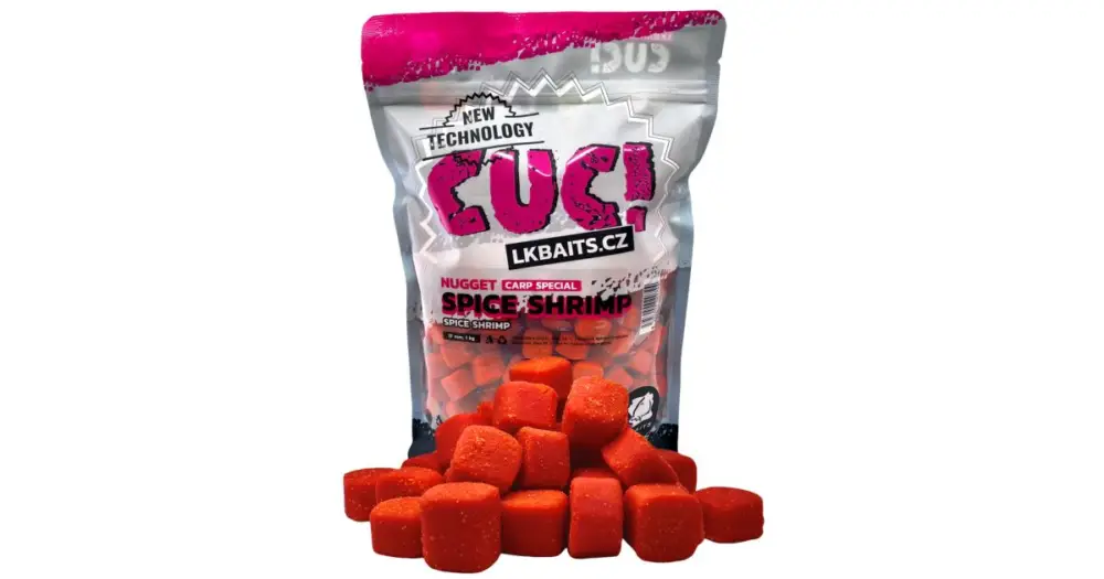 LK Baits CUC Nugget Carp Spice Shrimp 1 kg - 17 mm Originální