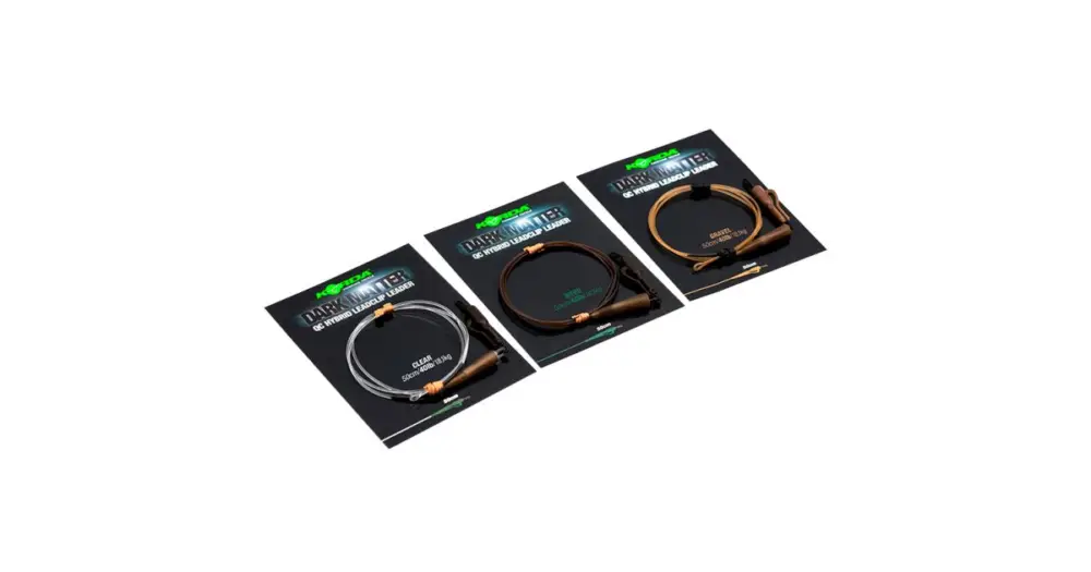 Sezónní Sleva Korda Koncová Montáž Dark Matter Leader QC Hybrid Clip 50 cm 18,1 kg - Gravel