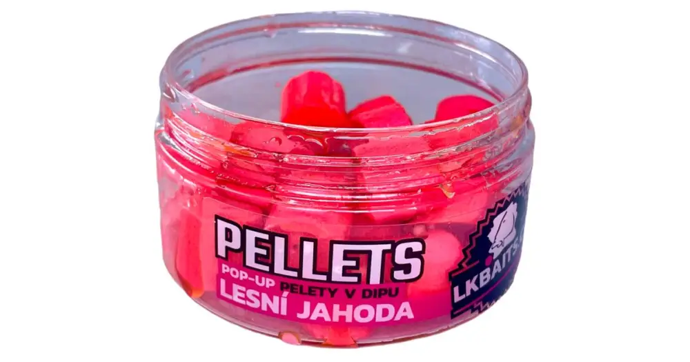 Levný LK Baits Pop-Up Pelety V Dipu 12 mm 40 g - Lesní Jahoda