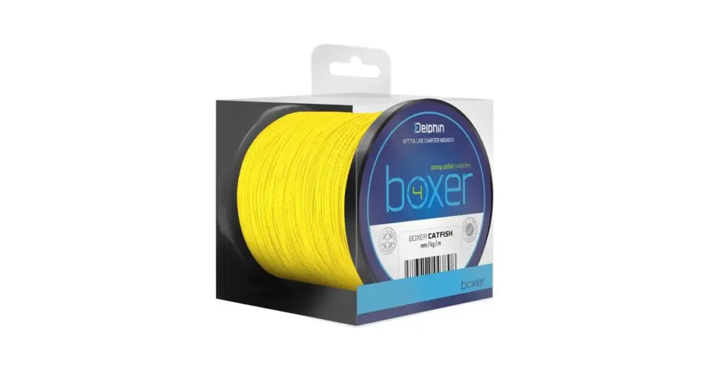 Nejprodávanější Delphin Sumcová Šňůra Boxer 4 Fluo Žlutá - Návin 10 m Průměr 0,60 mm Nosnost 52,6 kg