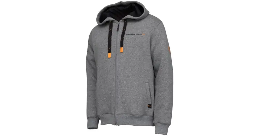 Savage Gear Mikina Classic Zip Hoodie Grey Melange - M Expresní Doručení