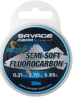 Akce Savage Gear Fluorocarbon Semi Soft Seabass Clear 30 m