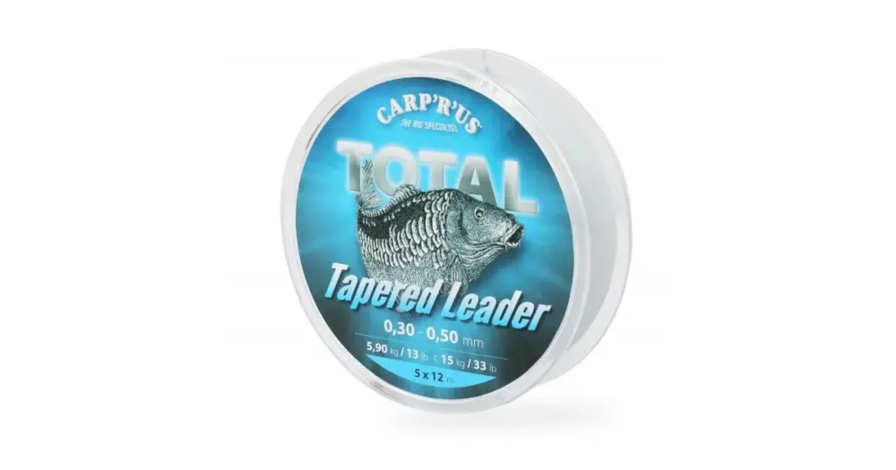 Carp ´R´ Us Ujímaný Šokový Vlasec Total Tapered Line - Průměr 0,30-0,50 mm Značkový