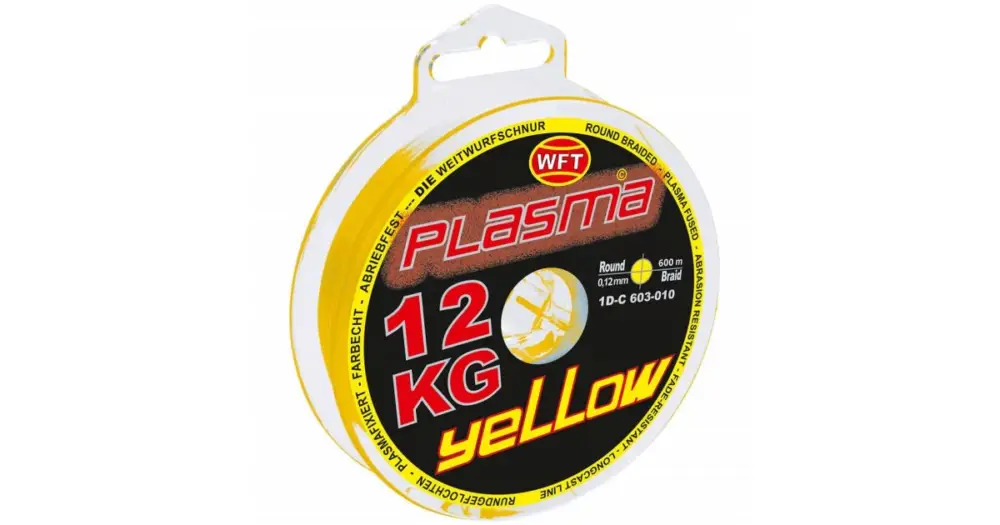 Dokud Zásoby Vydrží WFT Šňůra KG Plasma Round Žlutá 150 m - 0,10 mm 12 kg