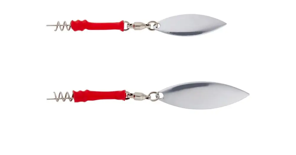 Savage Gear Třpytka Screwin Spin Teaser Silver Red 3 ks - S Sezónní Sleva