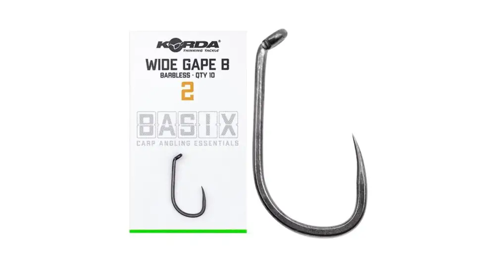 Korda Háčky Basix Wide Gape Barbless 10 ks - Velikost 8 Koupit Online