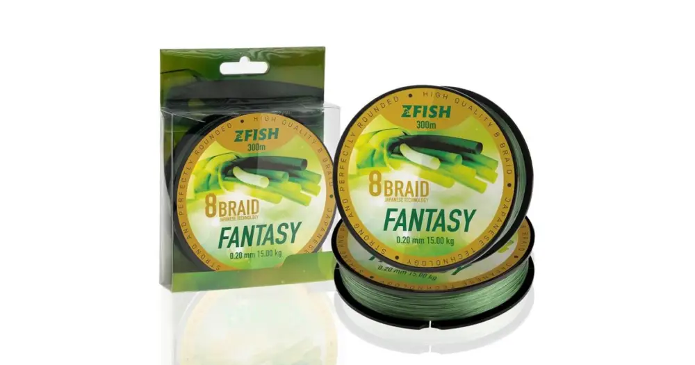Akční Nabídka Zfish Splénaná Šňůra Fantasy 8 Braid 300 m - 0,30 mm 22,9 kg