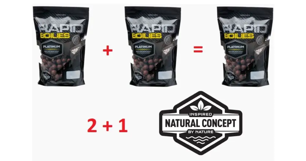 Horká Nabídka Mivardi Rapid Boilies Platinum B17 2+1 zdarma - 3x 250 g 24 mm
