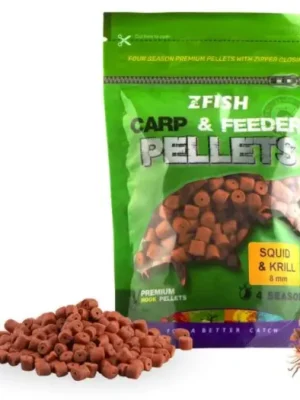 Zfish Chytací Pelety Carp & Feeder Pellets 8 mm 200 g - Squid Krill Zlevněný