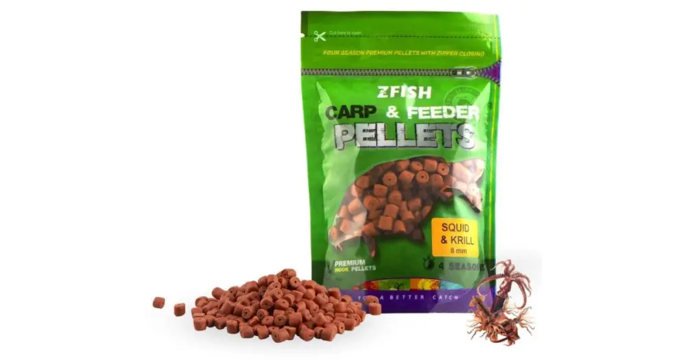 Zfish Chytací Pelety Carp & Feeder Pellets 8 mm 200 g - Squid Krill Zlevněný