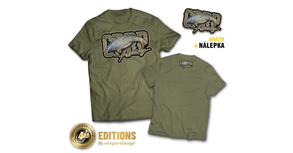 Víkendová Akce 4ANGLERSDESIGN Tričko Carpfishing