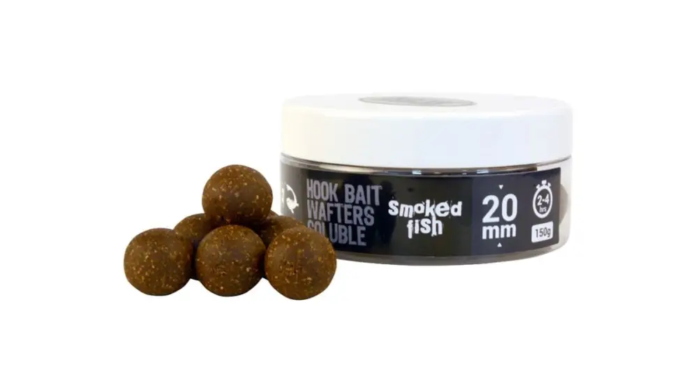 The One Vyvážené Boile Hook Bait Wafters Soluble Black Uzená Ryba - 20 mm Doprava Zdarma