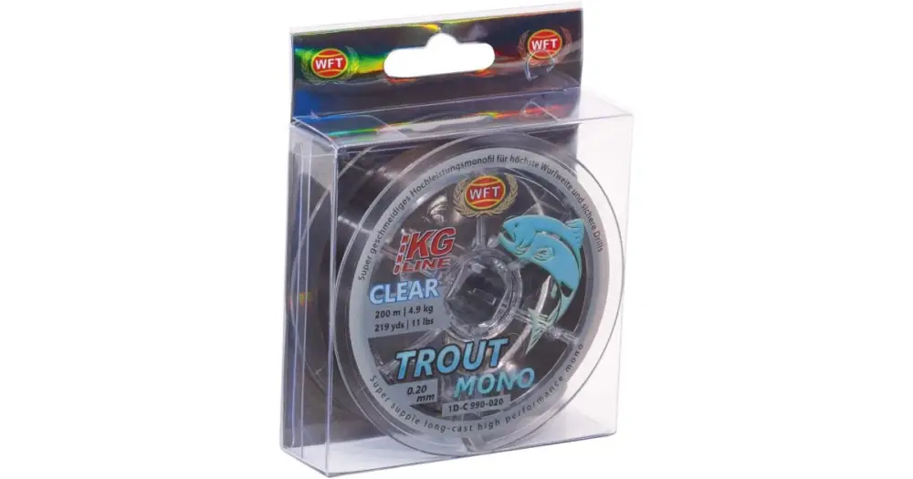 WFT Vlasec Trout Mono Black 200 m - 0,25 mm 7,1 kg Doprava Zdarma