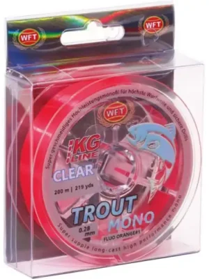 WFT Vlasec Trout Mono Clear Orange 200 m - 0,18 mm 4,5 kg Nejlepší Volba