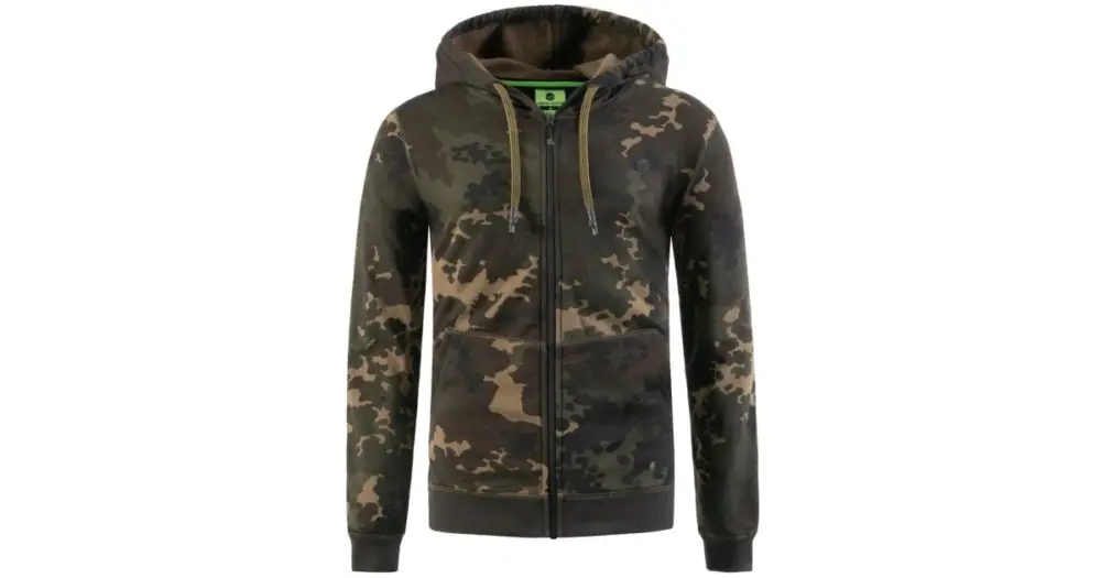 Korda Mikina Zip Hoodie Dark Kamo - M Cenově Výhodný