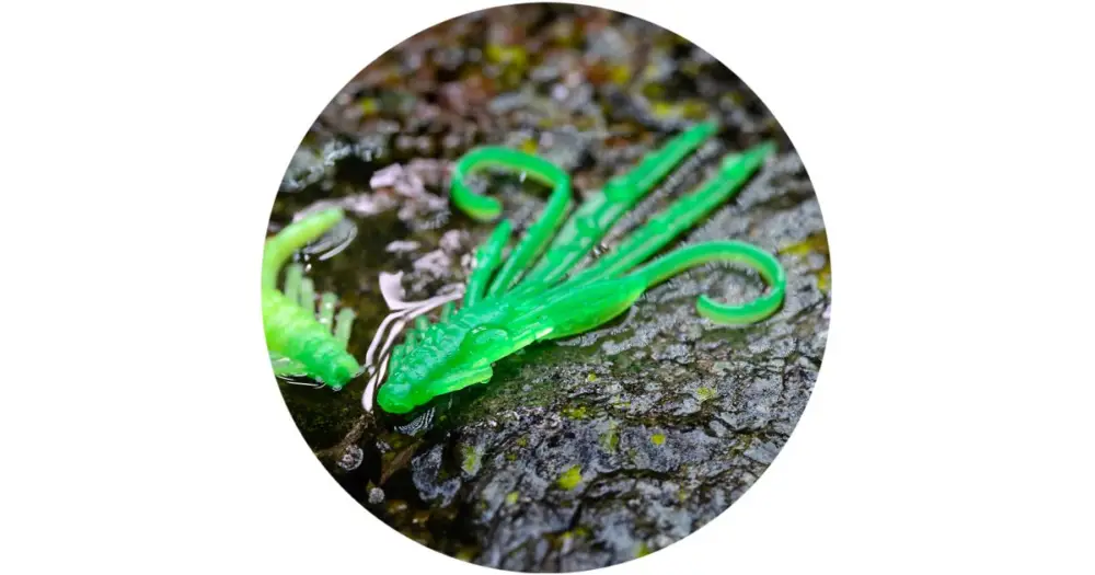 RedBass Gumová Nástraha Nymfa Fluo/Green UV - L 80 mm Akční Nabídka