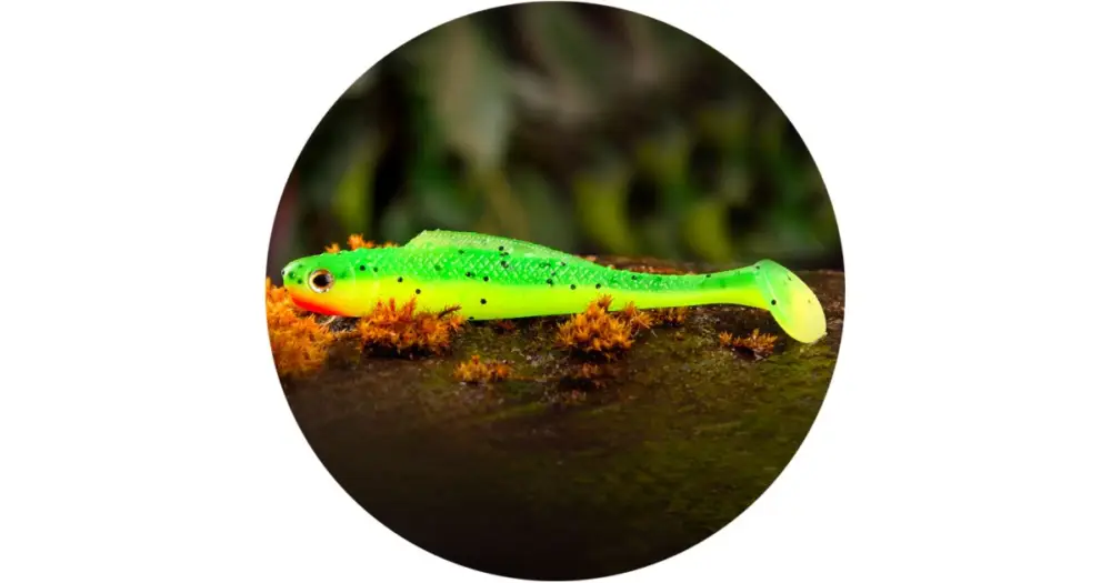 RedBass Gumová Nástraha Ripper Kicker Fluo Green RH UV - XL 125 mm Výprodej