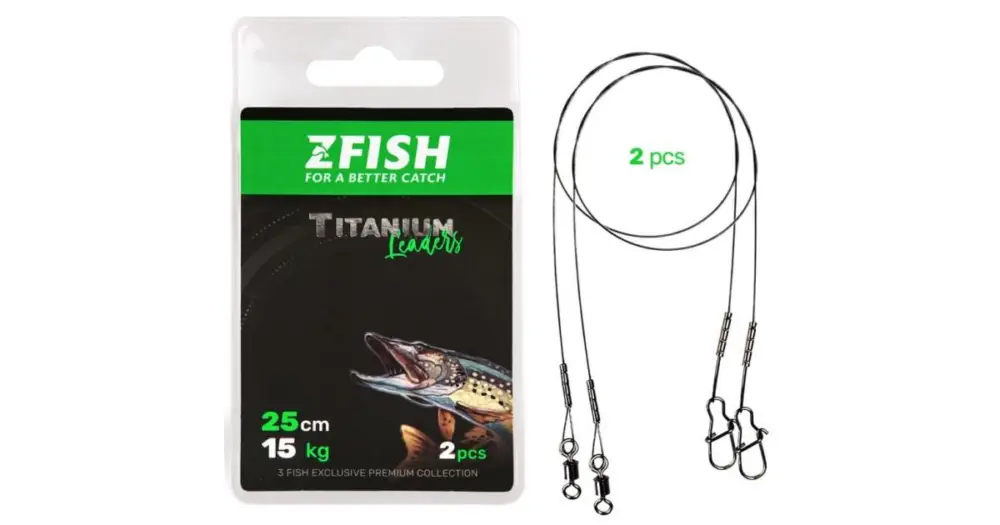 Akce Zfish Lanko Titanium Leader 2 ks - 20 cm 12 kg