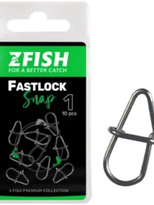 Zfish Karabina Fastlock Snap 10 ks - Velikost 1 Nosnost 9 kg Poslední Šance
