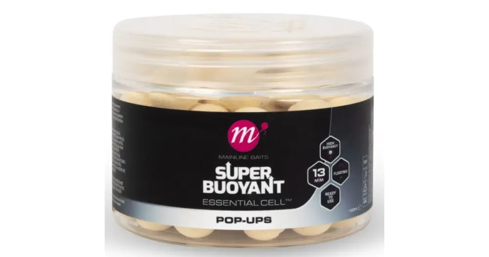 Ihned K Objednání Mainline Plovoucí Boilie Super Buoyant Pop-Ups Essential Cell 150 ml 13 mm - White