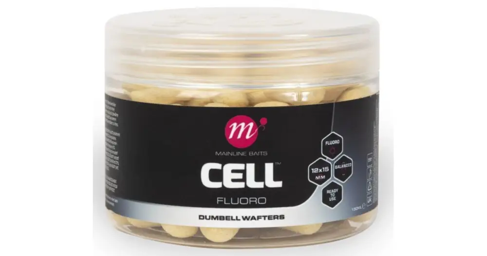 Mainline Dumbell Fluoro Wafters Cell 150 ml 12x15 mm - White Časově Omezené