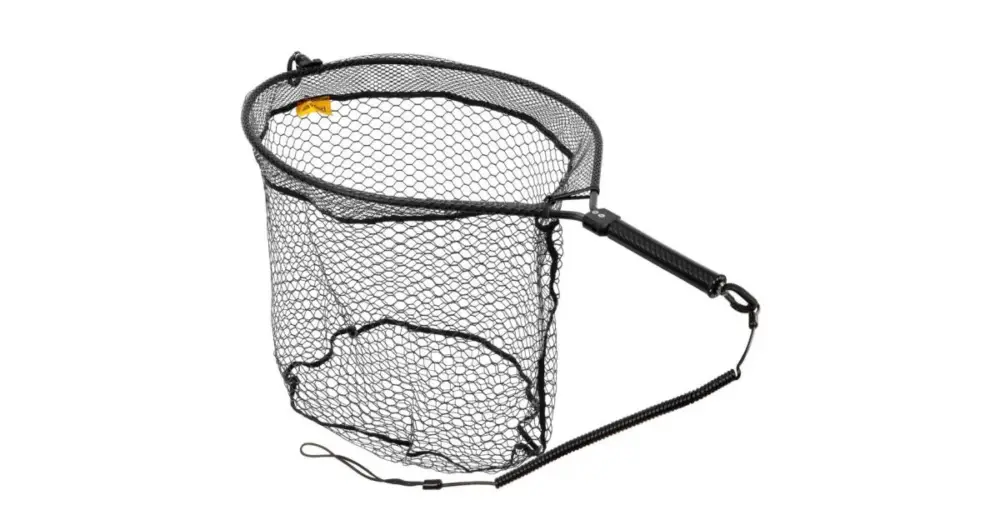 Fencl Muškařský Podběrák King XL Karbon s Pogumovanou Hlubokou Sítí Magnetický Držák a Pojistné Lanko 55x47 cm Nejprodávanější