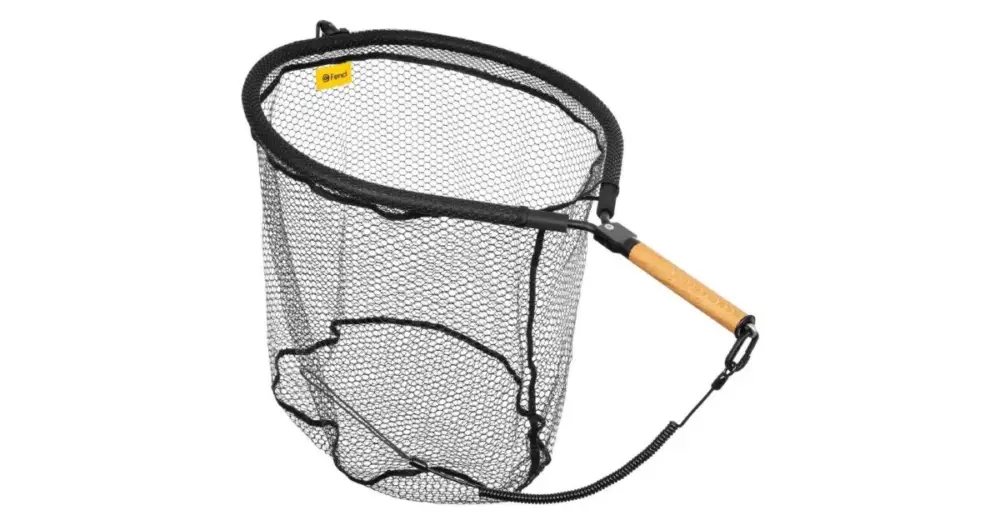 Fencl Muškařský Podběrák King XL Natur s Pogumovanou Sítí Plovoucí Magnetický Držák a Pojistné Lanko 55x47 cm Nakupujte Hned